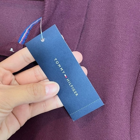 Tommy Hilfiger Maroon Deep Wine Color Women Short Sleeve Techno Dry Top XXL - Picture 3 of 6